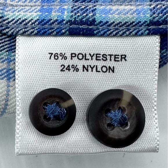 Peter Millar Plaid Long Sleeve Lightweight Flannel Button Down‎ Men's Size L - Picture 5 of 10